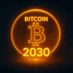 Bitcoin 2030 coin showing future price trends.
