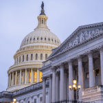 U.S. Capitol building in Washington, D.C. with dome and columns, symbol of Congress and American politics